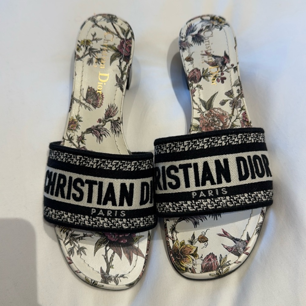 Dior slides with block heel